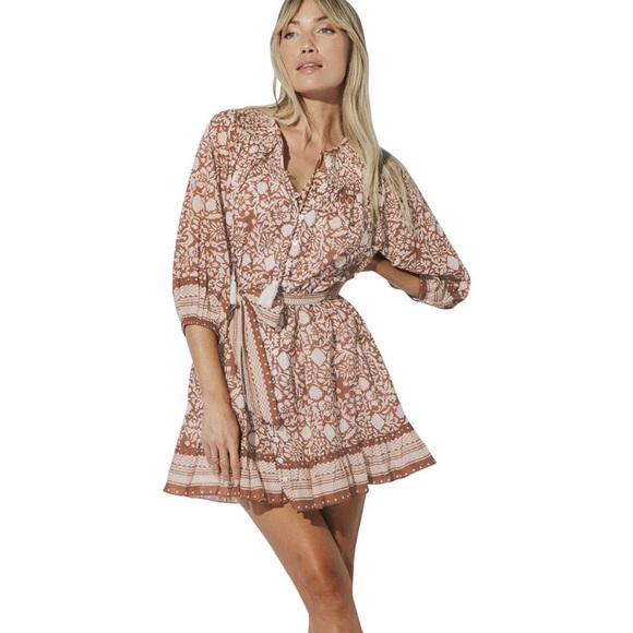 Cleobella Gwen Mini Dress in Anila Block Print